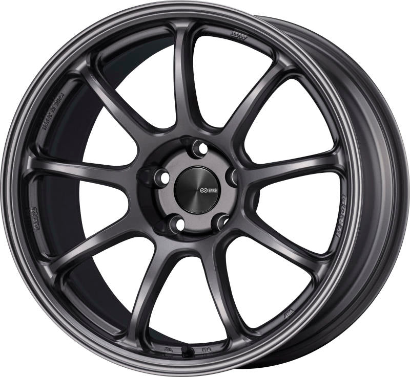 Enkei PF09 17x7 5x114.3 45mm Offset 75mm Bore Dark Silver Wheel 540-770-6545DS