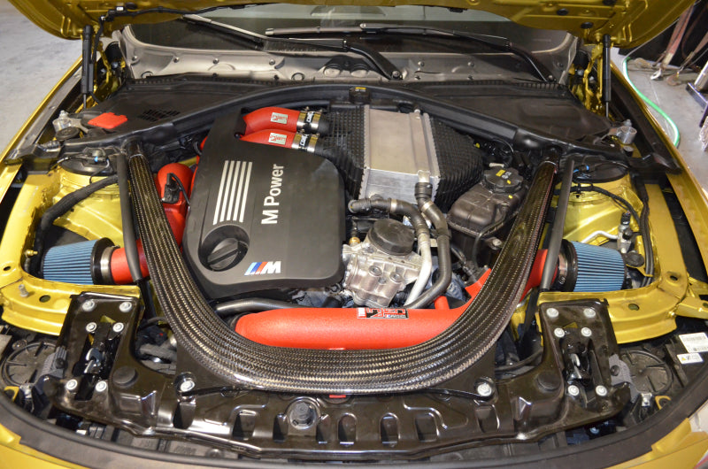 Injen 15-16 BMW M3(F80)/M4 (F82/83) 3.0L L6 Twin Turbo 2PC Aluminum Int. Charge Pipe - Wrinkle Black - GTR Auto