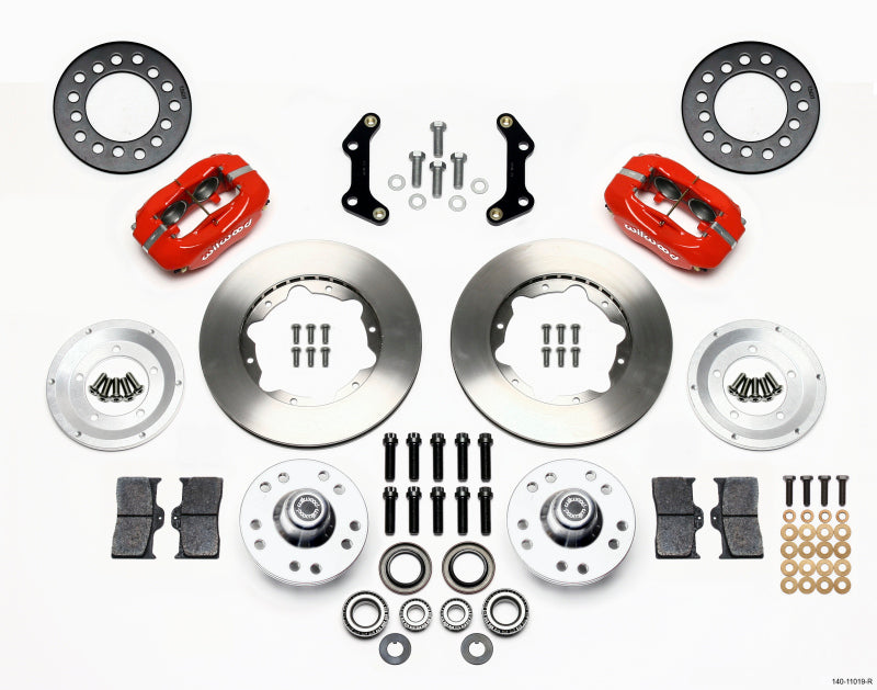 Wilwood Forged Dynalite Front Kit 11.00in Red 73-80 CDP A B E & F Body - GTR Auto