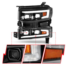 Load image into Gallery viewer, ANZO 19-22 Chevrolet Silverado 1500 LED Proj HL w/Lgt Bar SwBk Seq. Blk w/In. Light - Passenger Side - GTR Auto