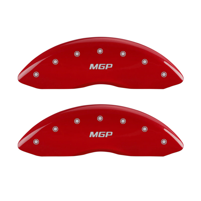 MGP 4 Caliper Covers Engraved Front & Rear MGP Red Finish Silver Characters 2015 BMW I8 - GTR Auto