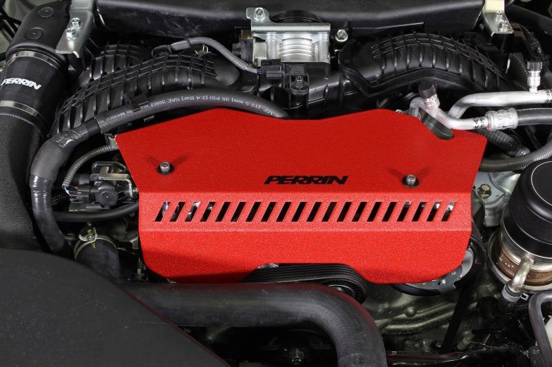 PERRIN 22-25 Subaru WRX Pulley Cover - Red (TALL - For Use w/o PERRIN AOS) - GTR Auto