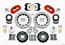 Load image into Gallery viewer, Wilwood Narrow Superlite 6R Front Hub Kit 14.00in Drill Red 1965-1969 Mustang Drum Spindle 140-12638-DR