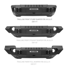 Load image into Gallery viewer, Go Rhino 07-20 Jeep Wrangler JL/JLU/JK/JKU/Gladiator JT Trailline Front Stubby Bumper - GTR Auto