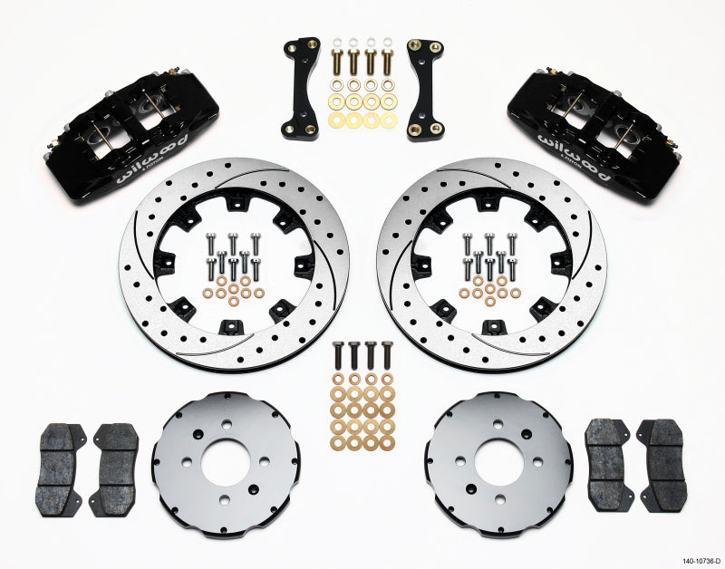 Wilwood Dynapro 6 Front Hat Kit 12.19in Drilled 90-99 Civic w/240 mm Disc - GTR Auto