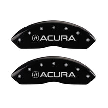 Load image into Gallery viewer, MGP 4 Caliper Covers Engraved Front Acura Engraved Rear RLX Black finish silver ch