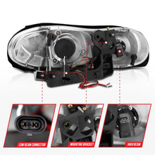 Load image into Gallery viewer, ANZO 1998-2002 Chevrolet Camaro Projector Headlights w/ Halo Black - GTR Auto