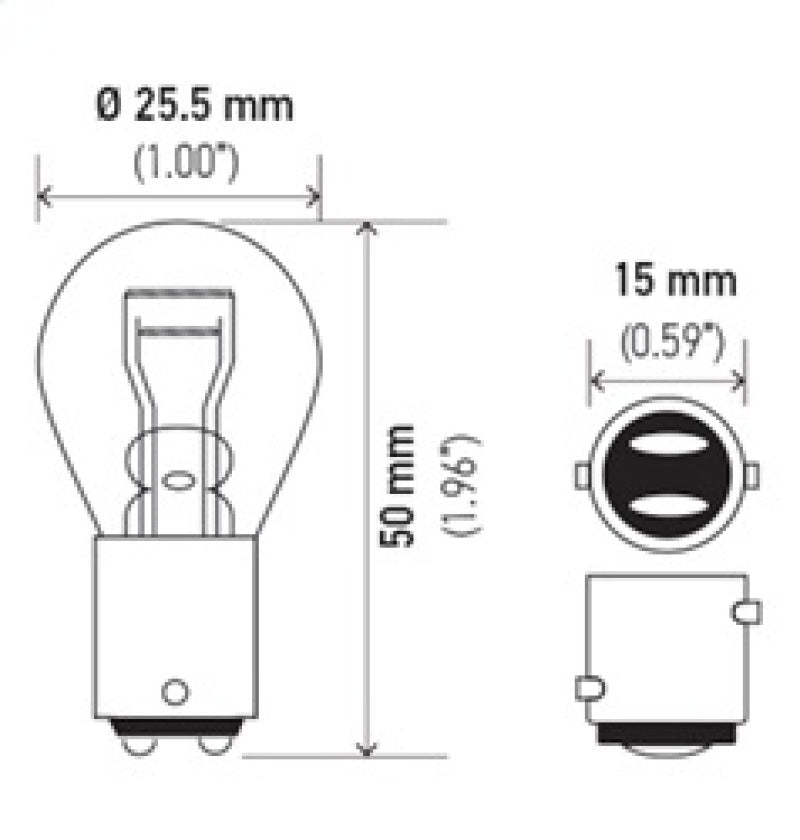 Hella Bulb 1157 12V 27/8W BAY15d S8 - GTR Auto