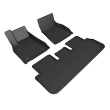 Load image into Gallery viewer, 3D MAXpider 21-22 Tesla Model S Kagu 1st &amp; 2nd Row Floormats - Black - GTR Auto