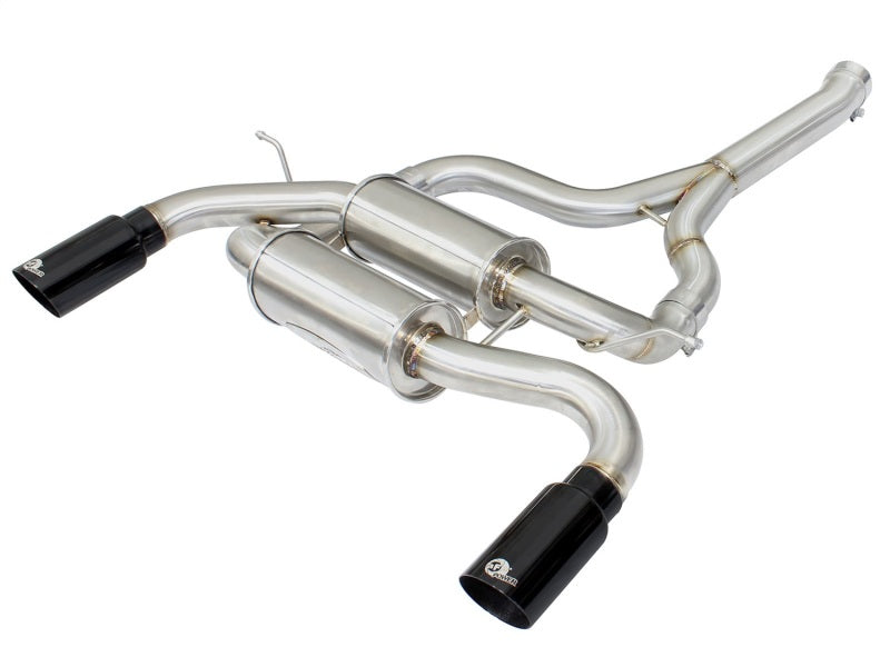 aFe MACHForce XP SS-304 Black Tip 2.5in Dia Axle Back Exhaust 12-15 BMW 335i (F30) 3.0L (t) - GTR Auto