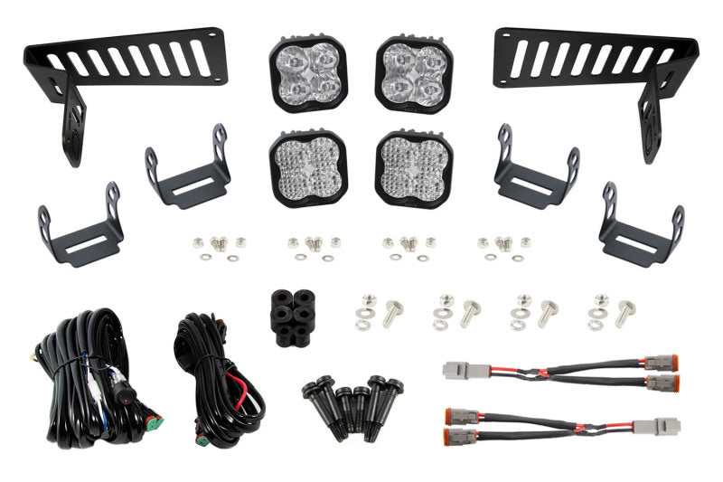 Diode Dynamics 18-21 Jeep JL Wrangler/Gladiator SS3 Cowl LED Bracket Kit - White Sport - GTR Auto