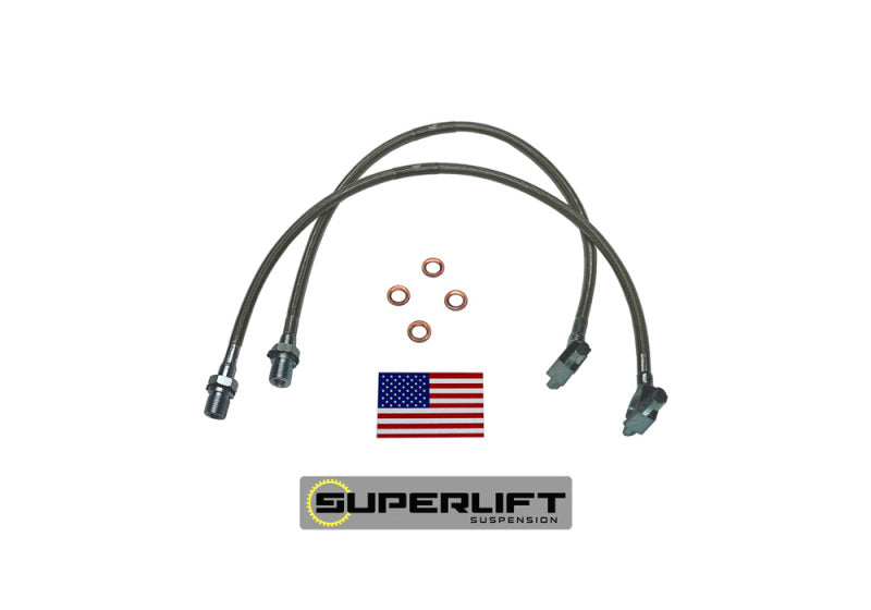 Superlift 71-78 GM Pickup/Blazer/Suburban w/ 4-6in Lift Kit (Pair) Bullet Proof Brake Hoses - GTR Auto