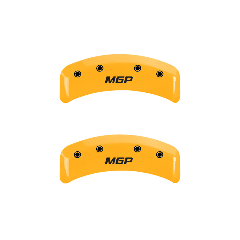 MGP 4 Caliper Covers Engraved Front Gen 4/Camaro Engraved Rear Gen 4/Z28 Black finish silver ch - GTR Auto