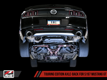 Load image into Gallery viewer, AWE Tuning S197 Mustang GT Axle-Back Exhaust - Touring Edition (Chrome Silver Tips)