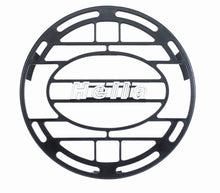 Load image into Gallery viewer, Hella Stone Shield Round Plastic Black Hella Logo Light Cover  (MOQ 10)