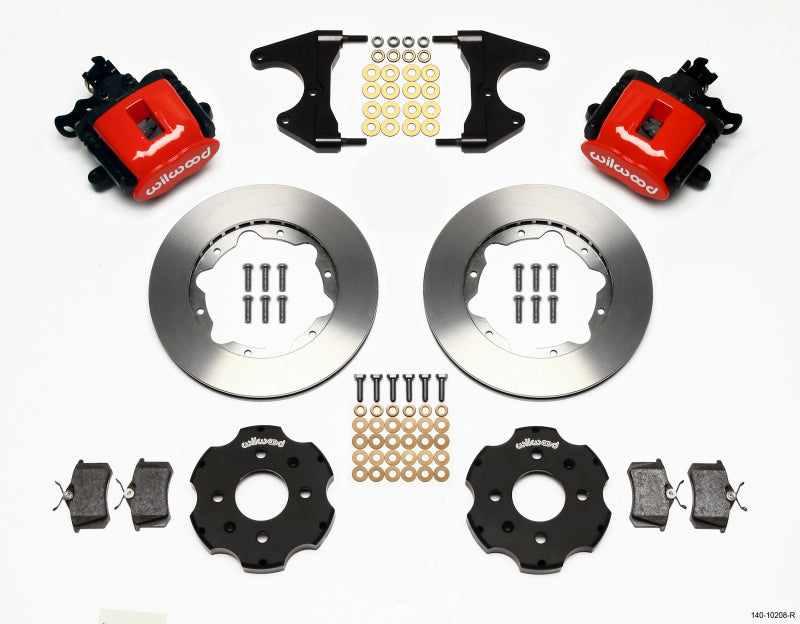 Wilwood Combination Parking Brake Rear Kit 11.00in Red Civic / Integra Drum 2.46 Hub Offset - GTR Auto