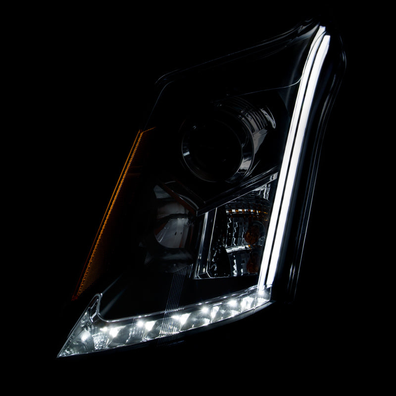 ANZO 2010-2015 Cadillac SRX Projector Headlights w/ Plank Style Design Chrome - GTR Auto