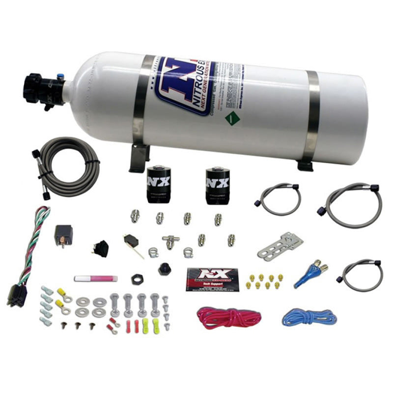 Nitrous Express All Sport Compact EFI Single Nozzle Nitrous Kit (35-50-75 HP) w/15lb Bottle - GTR Auto