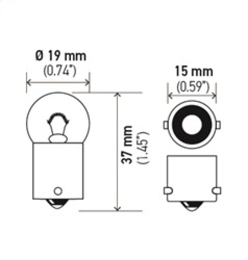Hella Bulb 5008 12V 10W Ba15S B6 Sb - GTR Auto