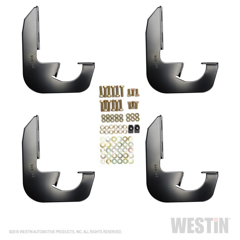 Westin 2014-2018 Chevy Silverado 1500 Reg Cab (Rocker Mount) Running Board Mount Kit - Black - GTR Auto