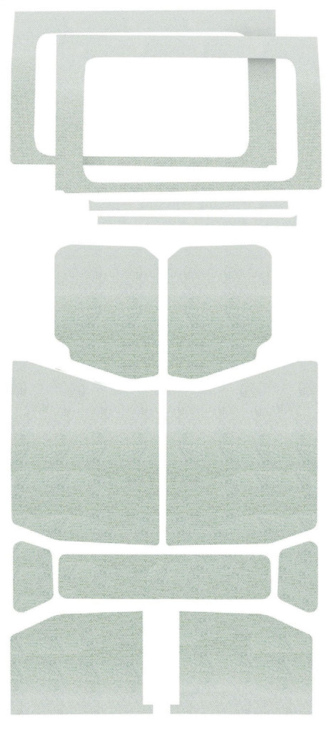 DEI 18-23 Jeep Wrangler JL 4-Door Boom Mat Complete Headliner Kit - 13 Piece - White - GTR Auto