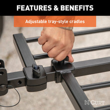 Load image into Gallery viewer, Curt Tray-Style Hitch-Mounted Bike Rack (4 Bikes 2in Shank)