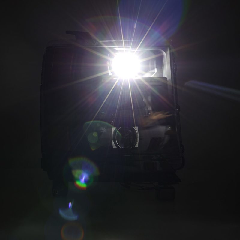 AlphaRex 16-18 Chevy 1500HD LUXX LED Proj Headlights BK w/Seq Actvn Light / SeqSig (Req PN 810023) - GTR Auto