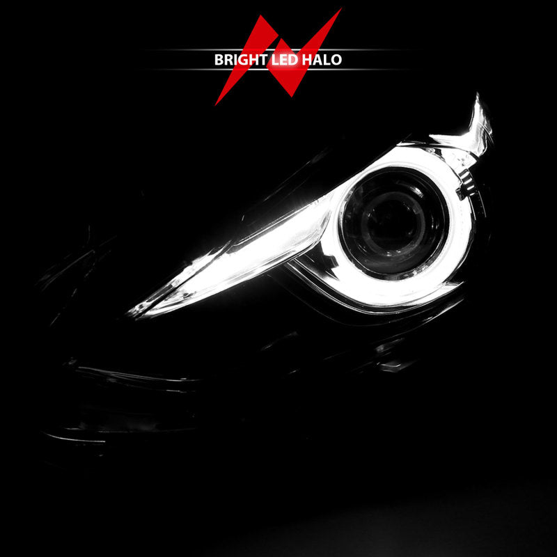 ANZO Projector Headlights With Halo Black w/Amber 14-17 Mazda 3 - GTR Auto