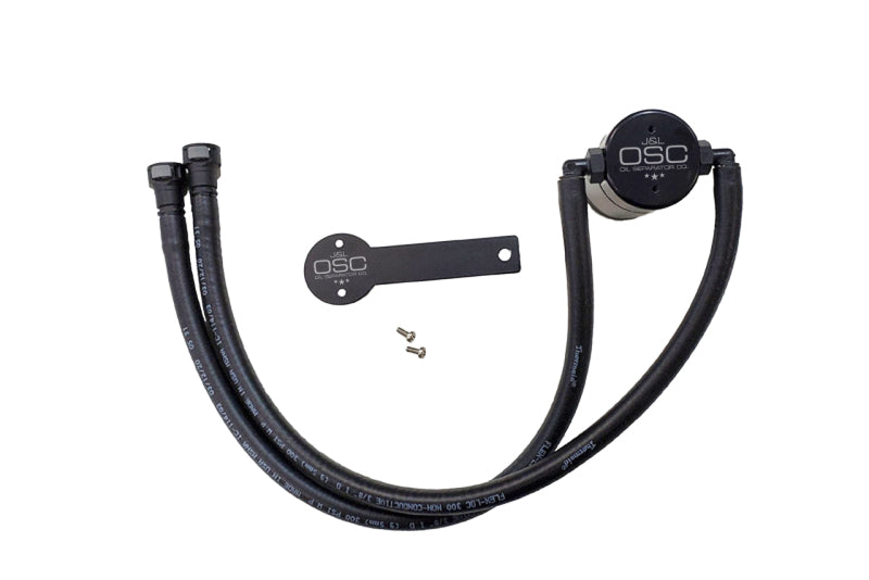 J&amp;L 16-24 Chevrolet Camaro LT1 6.2L Driver Side Oil Separator 3.0 - Black Anodized - GTR Auto