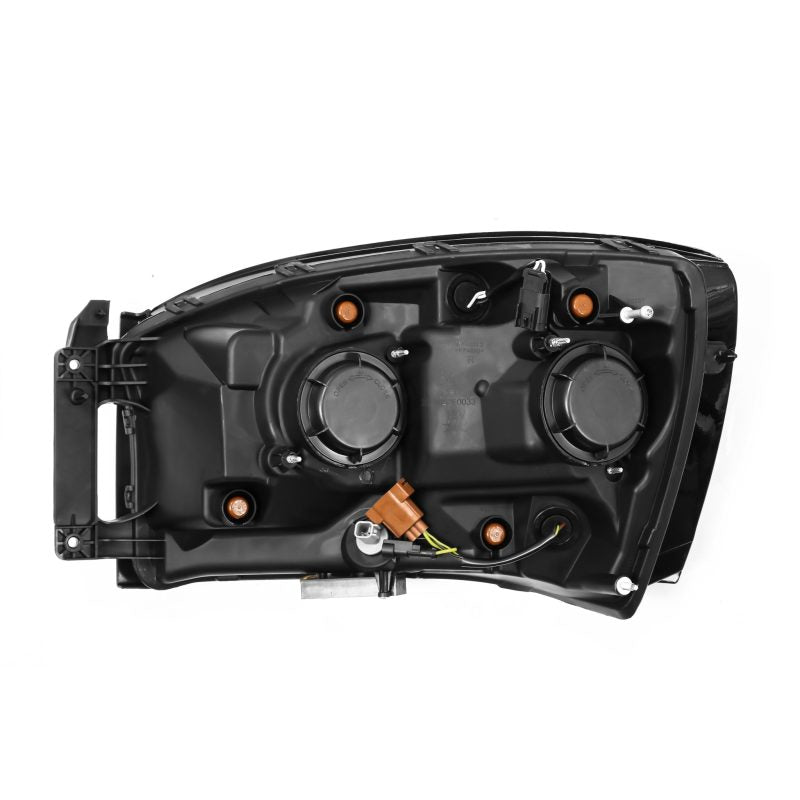 AlphaRex 06-08 Dodge Ram 1500HD NOVA LED ProjHeadlights Plank Style Blk w/Seq Signal/DRL/Amber LED - GTR Auto
