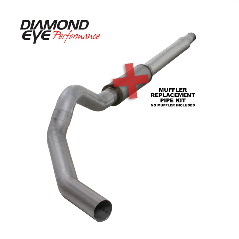 Diamond Eye KIT 5in Catback MFLR RPLCMENT PIPE Single AL: 03-07 FORD 6.0L F250/F350 - GTR Auto
