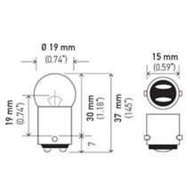 Load image into Gallery viewer, Hella Bulb 90 12V 8W BA15d G6 - GTR Auto