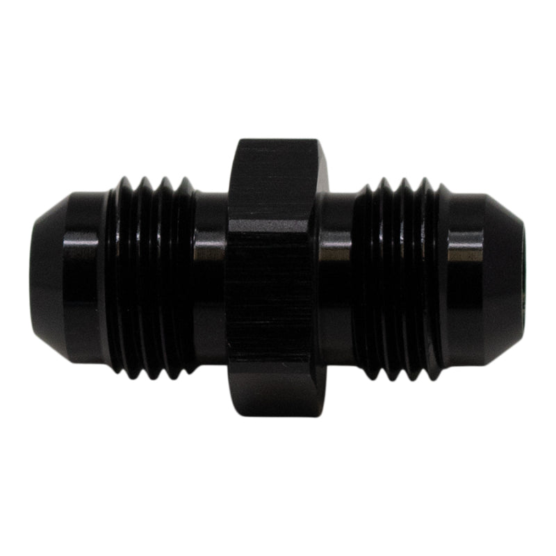 DeatschWerks 6AN Male Flare to 6AN Male Flare Coupler - Anodized Matte Black - GTR Auto