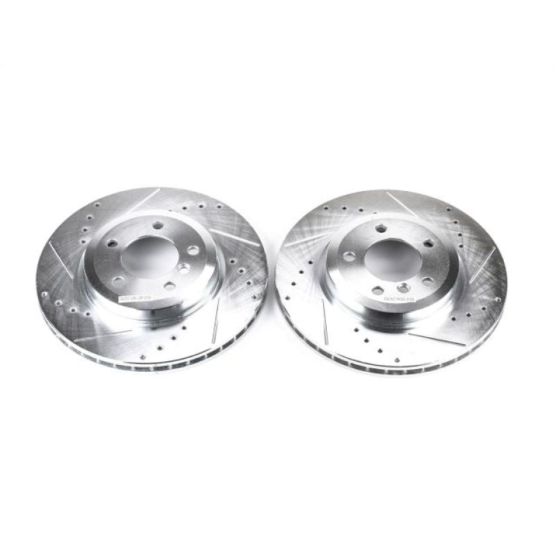 Power Stop 01-06 BMW 330Ci Front Evolution Drilled & Slotted Rotors - Pair - GTR Auto
