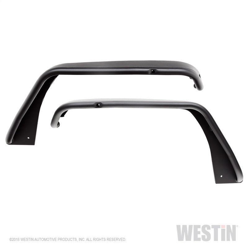 Westin 18-20 Jeep Wrangler JL / 20 Gladiator Tube Fenders - Front - Textured Black - GTR Auto
