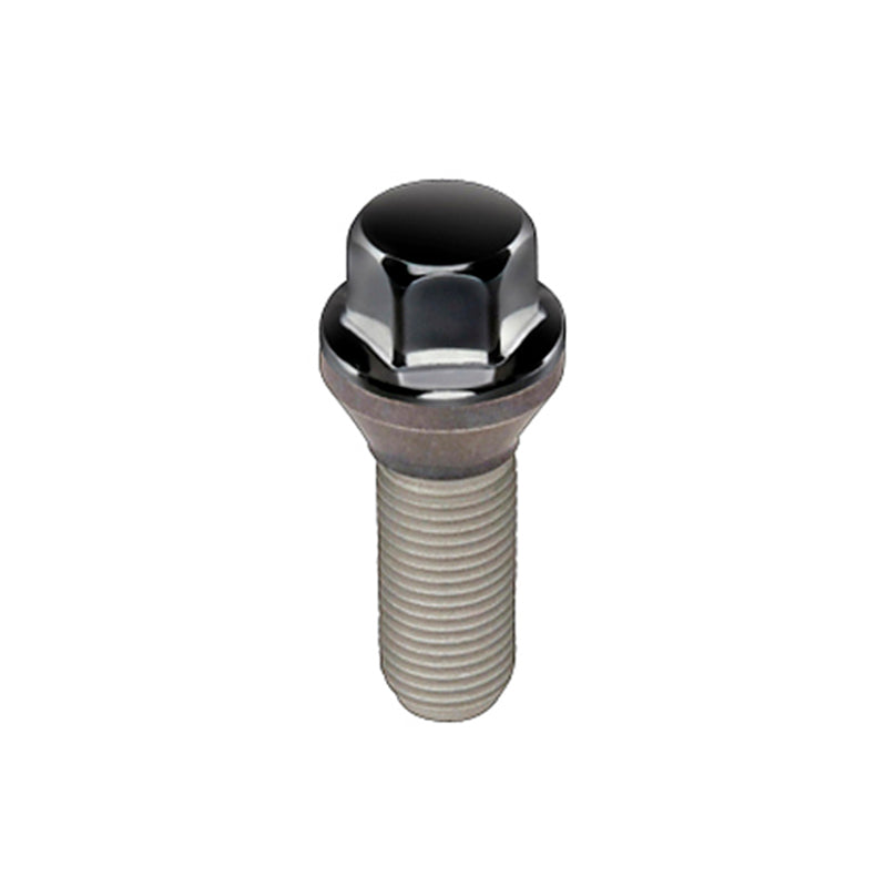 McGard Hex Lug Bolt (Cone Seat) M14X1.5 / 17mm Hex / 30.5mm Shank Length (Box of 50) - Black - GTR Auto