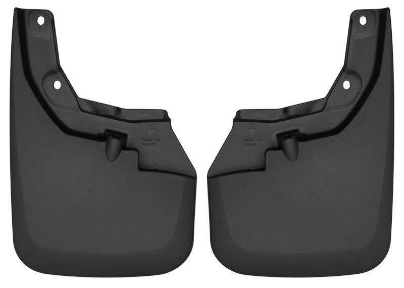 Husky Liners 16-22 Toyota Tacoma w/ OE Fender Flares Custom Molded Front Mud Guards - Black - GTR Auto