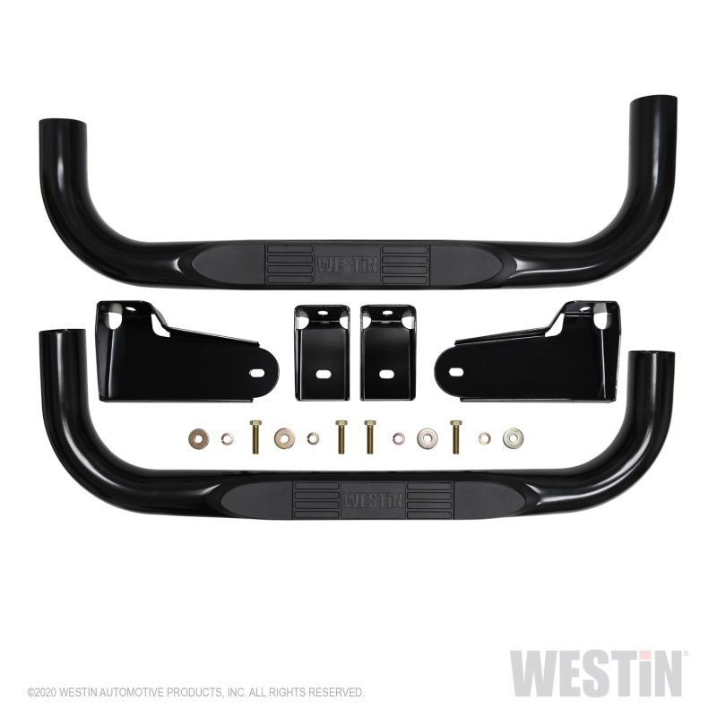 Westin 19-20 Chevy/GMC Silverado/Sierra 1500 Regular Cab E-Series 3 Nerf Step Bars - Black - GTR Auto
