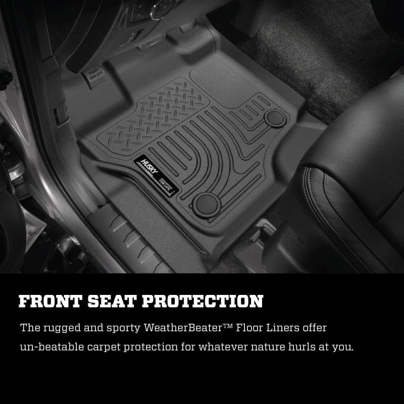 Husky Liners 08-10 Ford SD Crew Cab WeatherBeater Combo Black Floor Liners (w/o Manual Trans Case) - GTR Auto