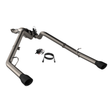 Load image into Gallery viewer, 2019-2024 Ram 1500 QTP Screamer Split Rear Exit Cat Back Black Tips