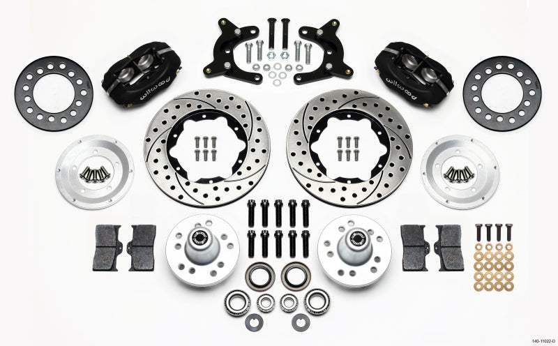 Wilwood Forged Dynalite Front Kit 11.00in Drilled 62-72 CDP A Body - 9in Drum - GTR Auto