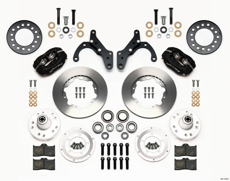 Wilwood Forged Dynalite Front Kit 11.00in 65-68 Chevy Impala -Drum Spindle 140-12021
