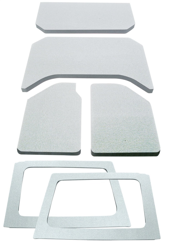 DEI 11-18 Jeep Wrangler JK 4-Door Boom Mat Complete Headliner Kit - 6 Piece - White - GTR Auto