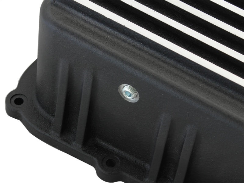 aFe Power Transmission Pan Black Machined 11-14 Ford 6R140 Trucks V8 6.7L (td) - GTR Auto