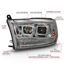 Load image into Gallery viewer, ANZO 2009-2018 Dodge Ram 1500 Projector H.L. Switchback Black Amber