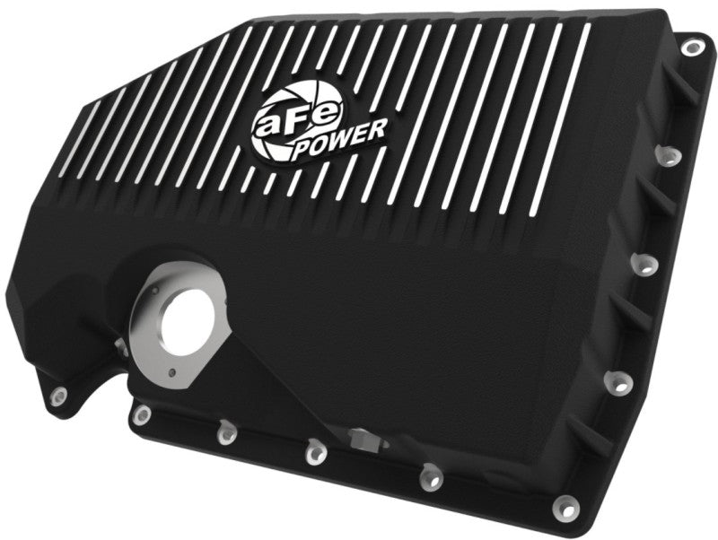 aFe 05-19 VW 1.8L/2.0L w/ Oil Sensor Engine Oil Pan Black POWER Street Series w/ Machined Fins - GTR Auto