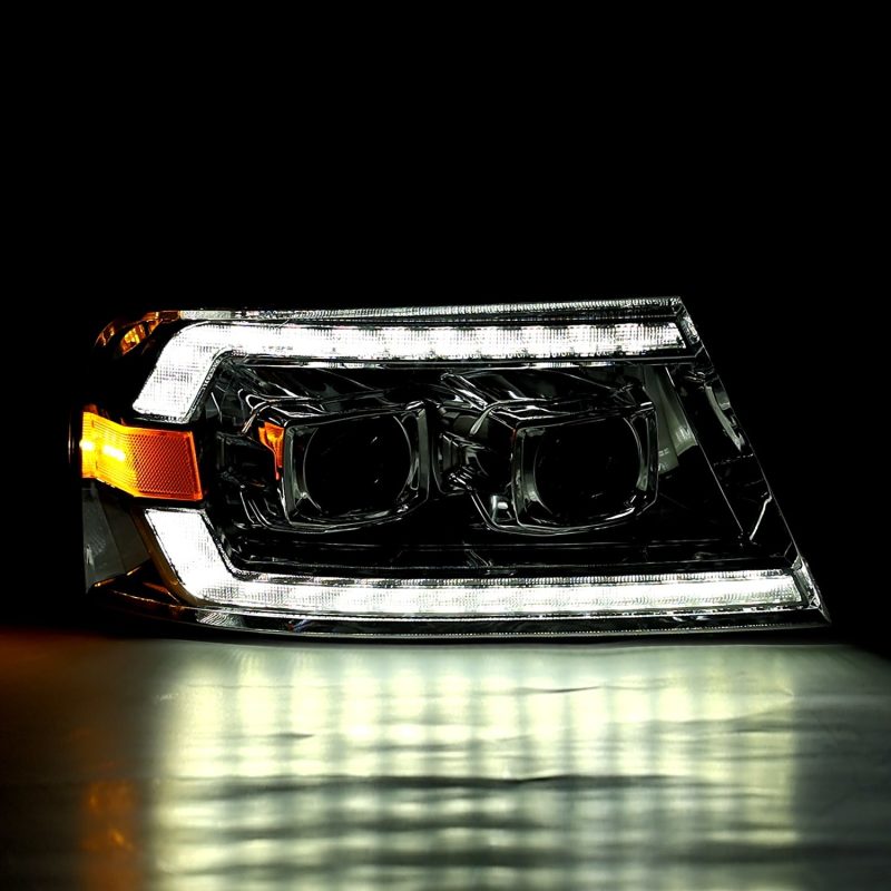 AlphaRex 06-08 Lincoln Mark LT LUXX-Series LED Projector headlights Black w/ Sequential Signal - GTR Auto