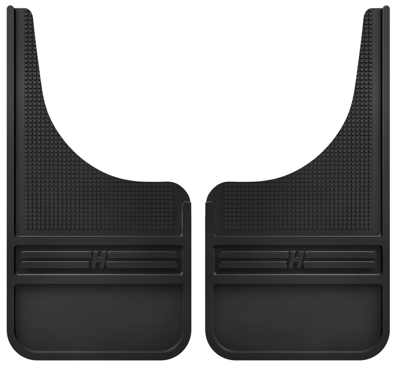 Husky Liners Universal 12in Wide Black Rubber Front Mud Flaps w/o Weight - GTR Auto