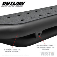 Load image into Gallery viewer, Westin 14-18 Chevrolet/GMC Silv/Seirra 1500 Double Cab Outlaw Nerf Step Bars - Textured Black - GTR Auto