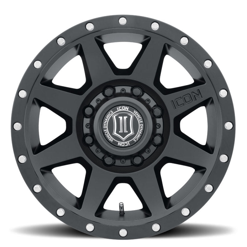 ICON Rebound 17x8.5 8x170 6mm Offset 5in BS 125mm Bore Satin Black Wheel - GTR Auto